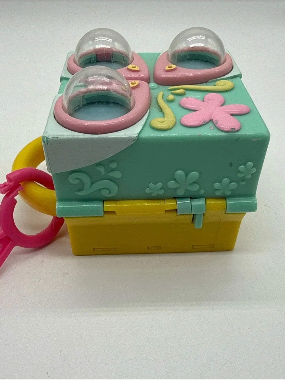 2006 LPS Littlest Pet Shop Teeniest Tiniest Bunny Play Set Pop Up Keychain Green